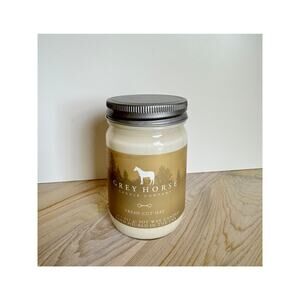 GRAY HORSE Fresh Cut Hay Jar Candle 1 Wick Natural Soy Wax Home USA Pour NEW